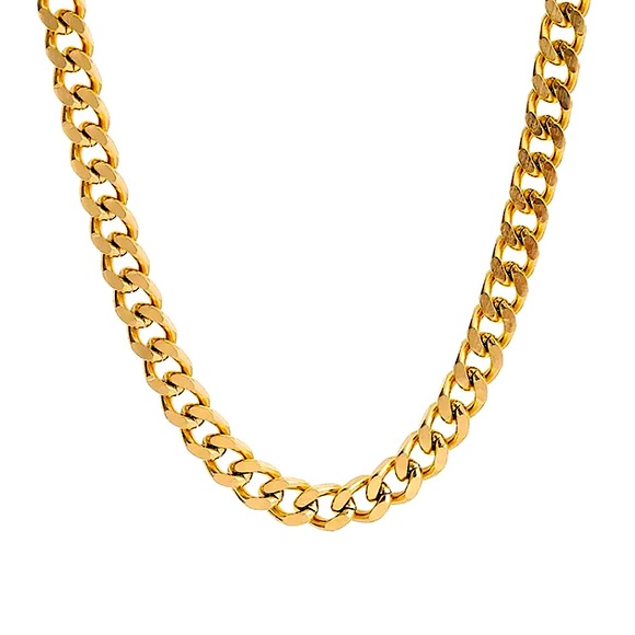 🔵𝟲𝟱%𝗢𝗙𝗙 𝗯𝘂𝗻𝗱𝗹𝗲𝘀 𝟯+🔵 NEW Gold Thick Curb Stainless Steel Necklace - Picture 14 of 16